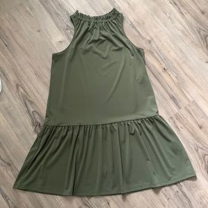 Banana Republic olive green dress. Size Petite small